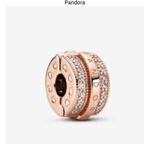 NEW Pandora Logo Clip Bracelet Charm